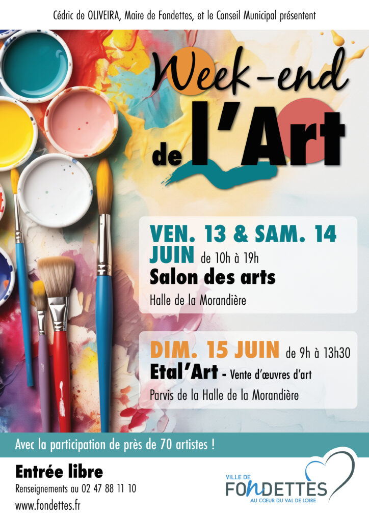 exposition de peinture à Fondettes (Indre-et-loire) les 13 et 14 juin 2025