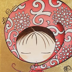 peinture sur toile de Nadine Lefeuve représentant un personnage appelé Poupir